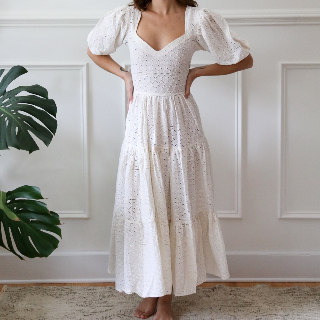 Nwt Mille Maja Dress In Pearl Eyelet -Small